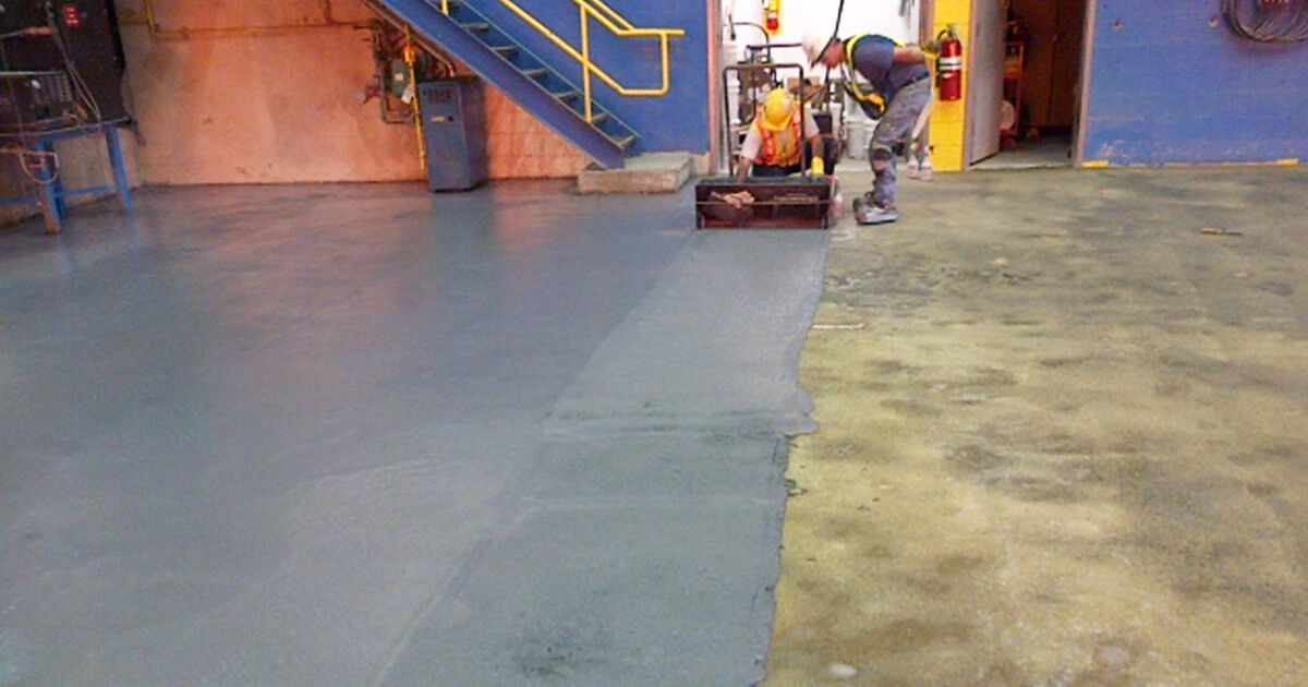 Epoxy resurfacing in progress by BNE.